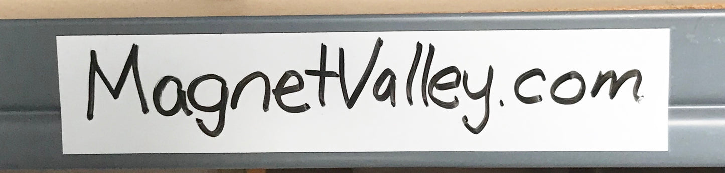 1" x 10" Dry Erase Magnetic Shelf Labels White and Colors