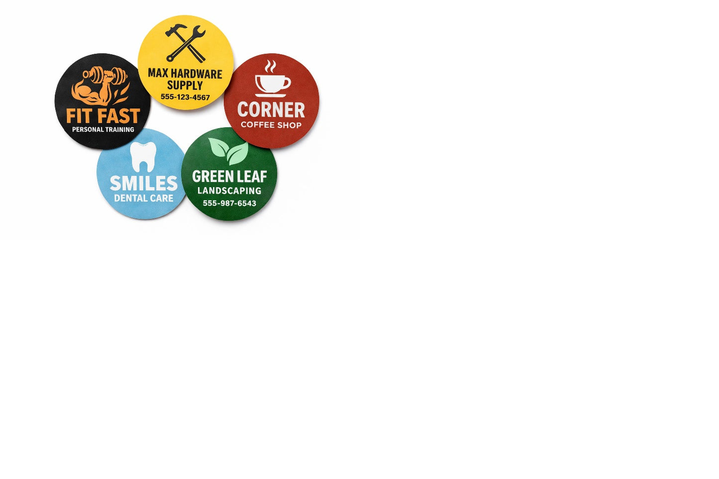 1" Adhesive Magnetic Peel and Stick Circles for Magnet Crafts, Photos and Business Cards