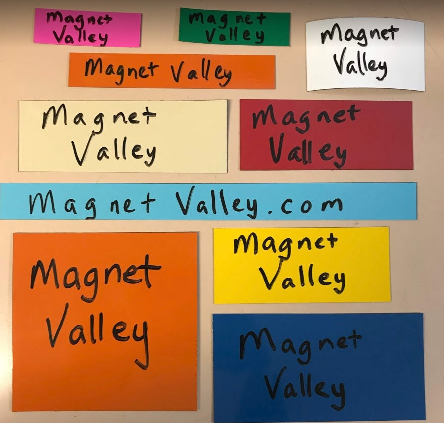 1" x 10" Dry Erase Magnetic Shelf Labels White and Colors