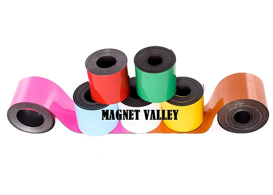 100’ Dry Erase Magnetic Strip Rolls White and Colors for Shelf Label M ...